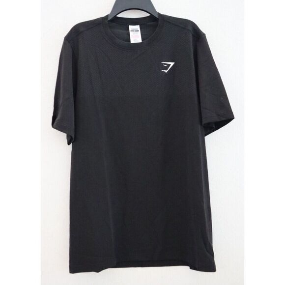 Gymshark GMST4032 Men's Sz Small Black S/S Nylon Blend Arrival T-Shirt - Picture 1 of 6